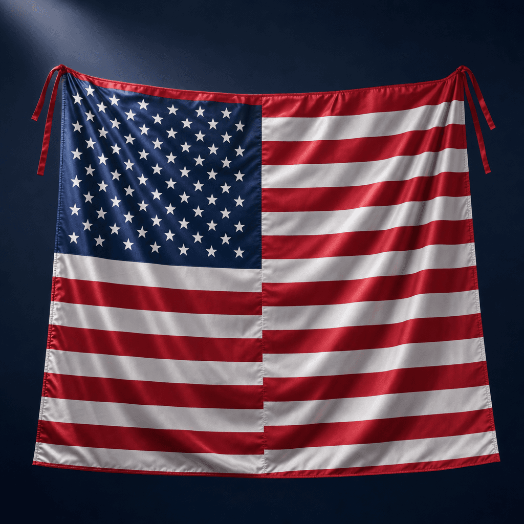 USA wearable body flag cape with stars and stripes